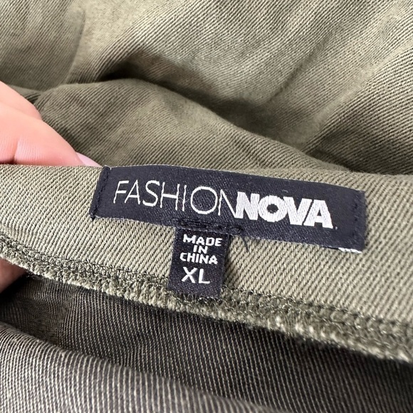 Army Green Cargo Romper from Fashion Nova! - Picture 5 of 6